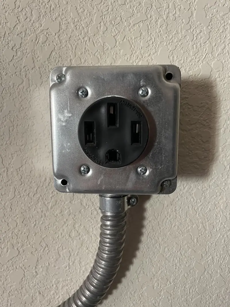 NEMA 14-50 outlet installed for Electrical Panel Upgrade in Altus
